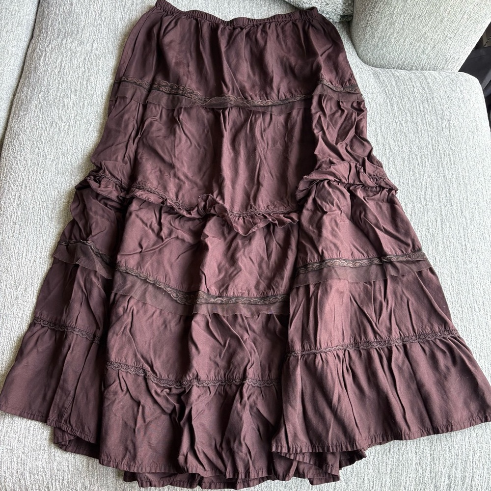Vintage maxi skirt tiered